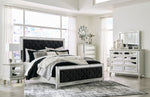 Lindenfield Silver/Black Upholstered Panel Bedroom Set