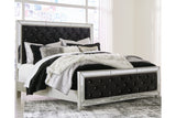 Lindenfield Silver Queen Upholstered Panel Bed from Ashley - Luna Furniture