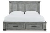 Russelyn Gray King Storage Bed