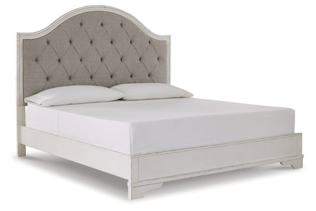 Brollyn Two-tone Queen Upholstered Panel Bed