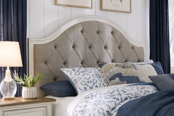 Brollyn Two-tone King Upholstered Panel Bed