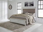 Kanwyn Whitewash King/California King Upholstered Panel Headboard from Ashley - Luna Furniture