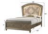 Cristal Gold Queen LED Upholstered Panel Bed