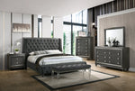 Giovani Gray Upholstered Panel Bedroom Set
