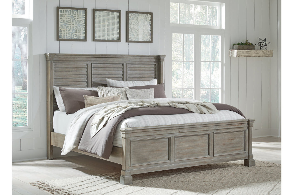 Moreshire Bisque King Panel Bed