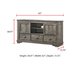 Coralee Gray 63" TV Stand