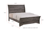 Coralee Gray King Sleigh Bed from Crown Mark - Luna Furniture