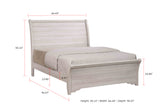Coralee Chalk/Gray King Sleigh Bed from Crown Mark - Luna Furniture