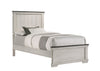 Leighton Cream/Brown Twin Panel Bed