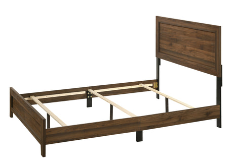 Millie Cherry Brown Queen Panel Bed from Crown Mark - Luna Furniture
