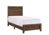 Millie Cherry Brown Twin Panel Bed from Crown Mark - Luna Furniture