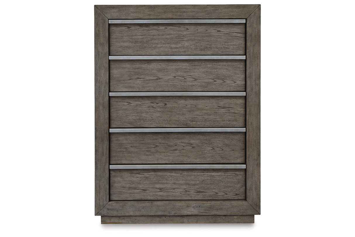 Anibecca Weathered Gray Chest of Drawers