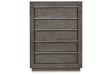 Anibecca Weathered Gray Chest of Drawers