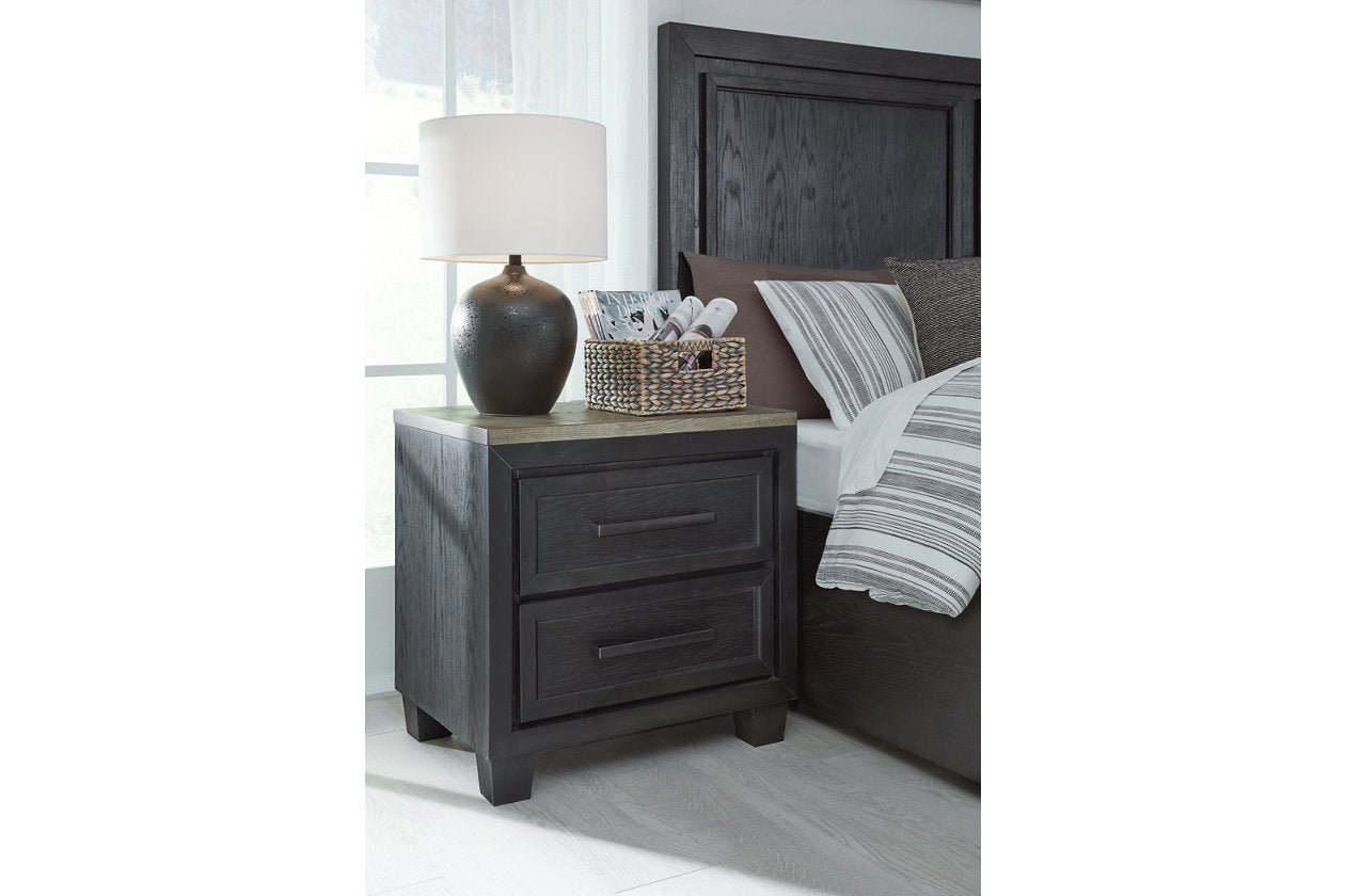 Foyland Black/Brown Nightstand from Ashley - Luna Furniture
