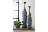 BLAYZE Antique Gray/Brown Vase from Ashley - Luna Furniture