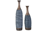 BLAYZE Antique Gray/Brown Vase from Ashley - Luna Furniture