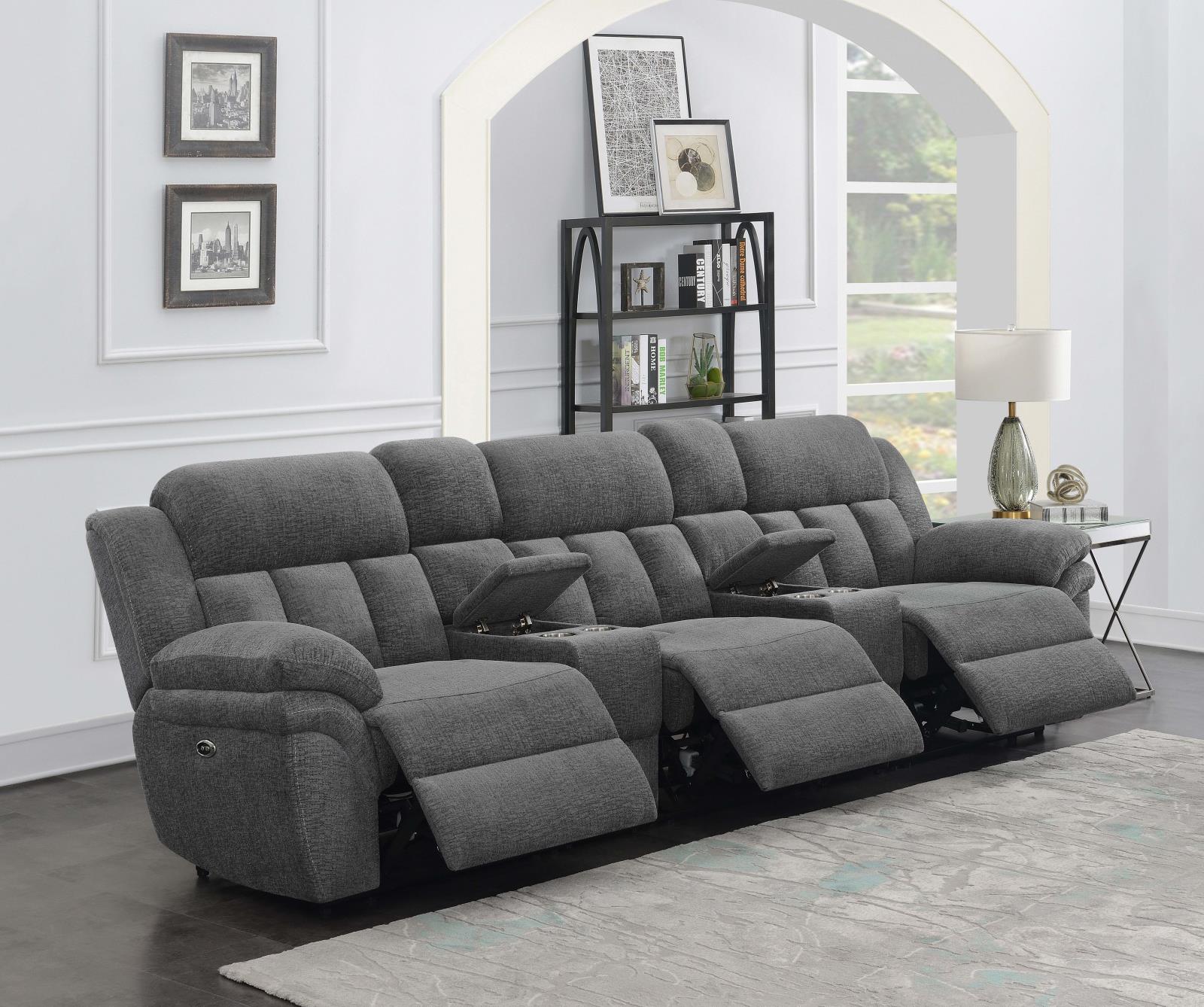 Coaster Bahrain 5-piece Upholstered Power Home Theater Seating