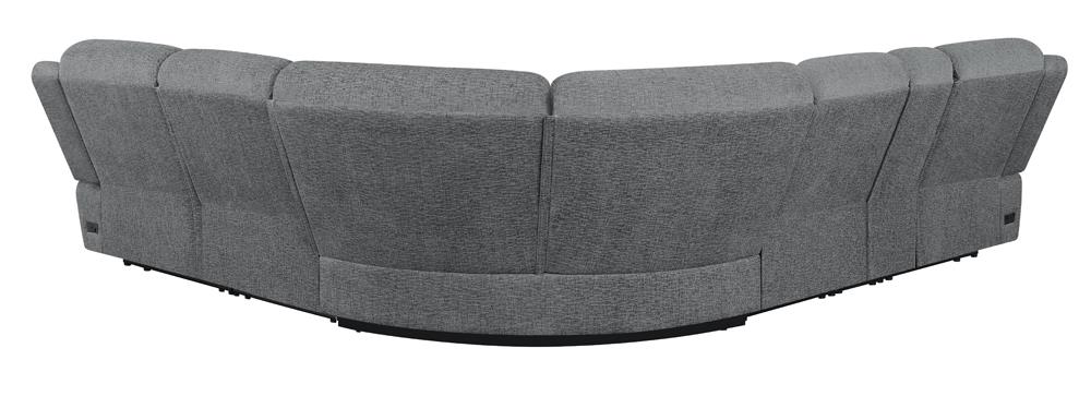 Bahrain Charcoal 6-Piece Upholstered Motion Sectional from Coaster - Luna Furniture
