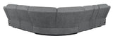 Bahrain Charcoal 6-Piece Upholstered Motion Sectional from Coaster - Luna Furniture