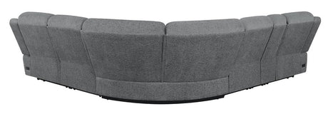 Bahrain Charcoal 6-Piece Upholstered Motion Sectional from Coaster - Luna Furniture