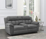 Bahrain Charcoal Power Loveseat with Console from Coaster - Luna Furniture