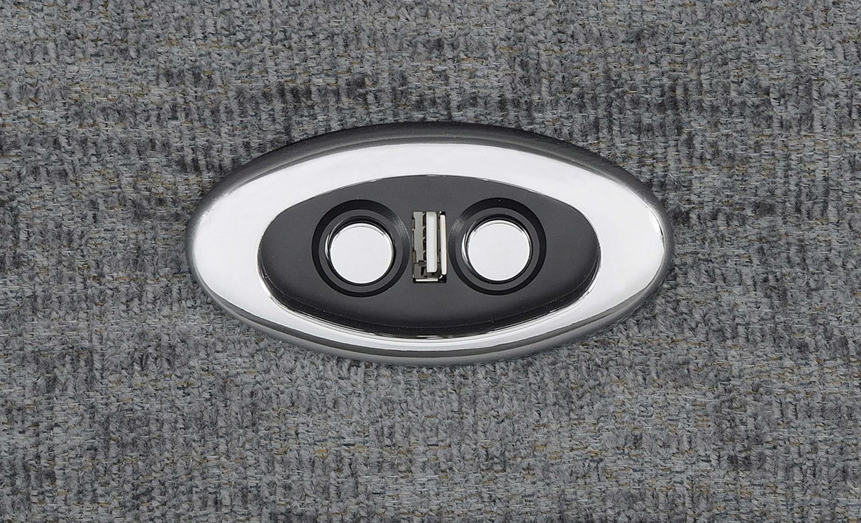 Bahrain Charcoal Power Loveseat with Console from Coaster - Luna Furniture