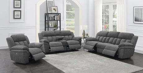 Bahrain Charcoal Power Loveseat with Console from Coaster - Luna Furniture