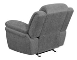 Bahrain Charcoal Upholstered Glider Recliner from Coaster - Luna Furniture