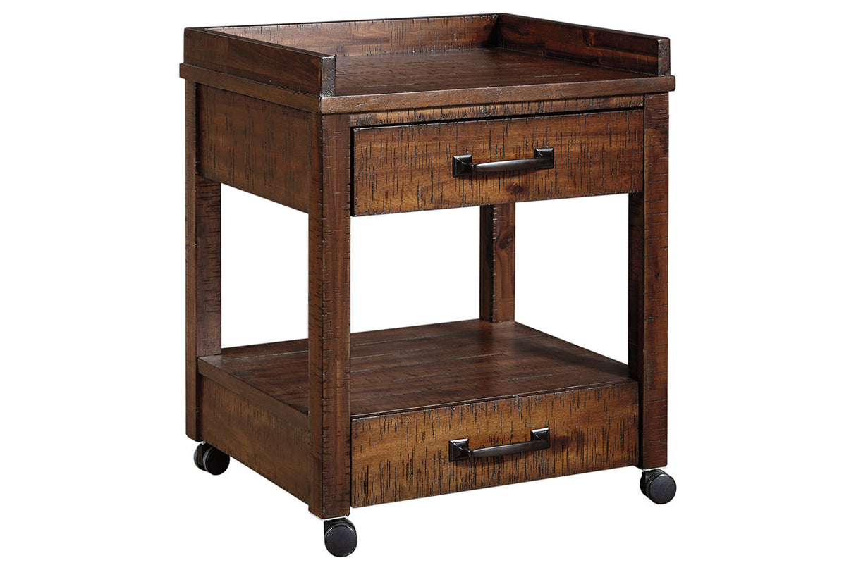 Baldridge Rustic Brown Printer Stand from Ashley - Luna Furniture