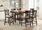 Balin Dark Brown Counter Height Table with Lazy Susan from Homelegance - Luna Furniture