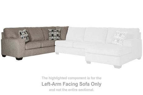 Ballinasloe Platinum Left-Arm Facing Sofa from Ashley - Luna Furniture