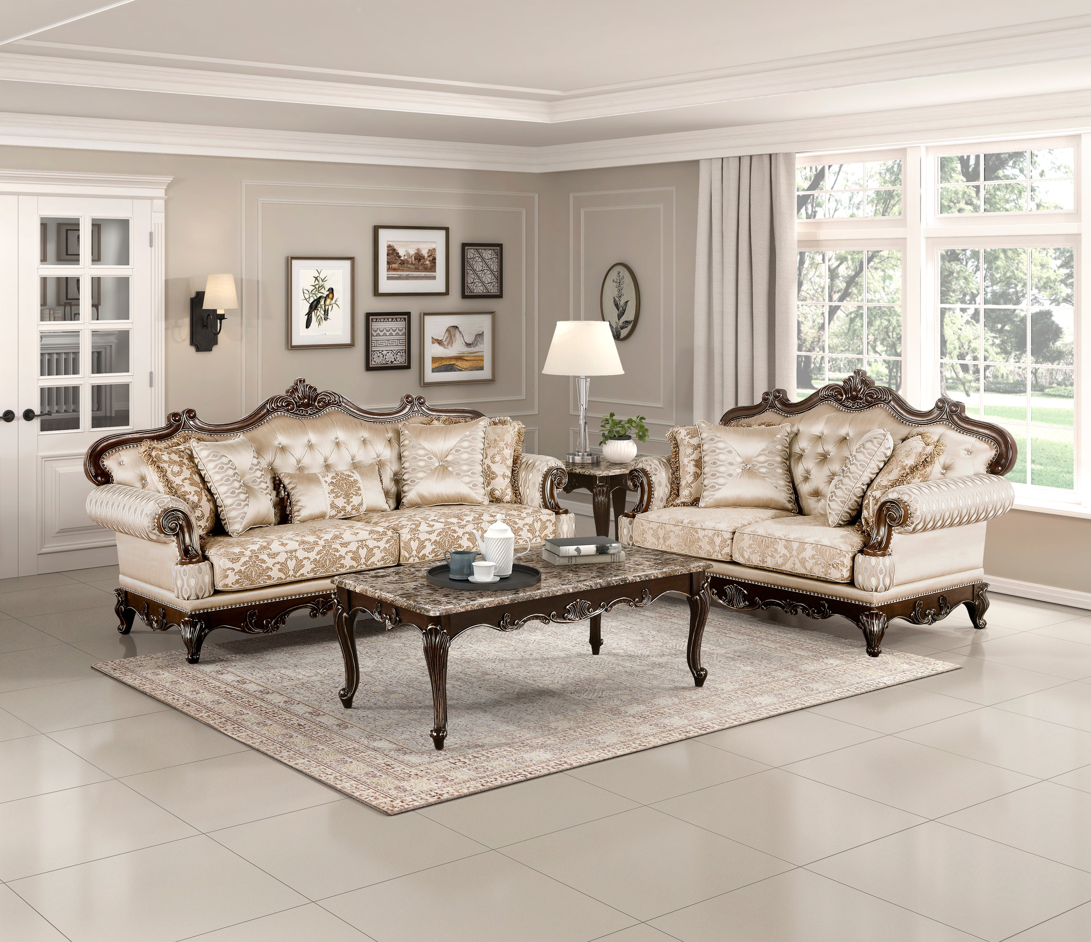 Homelegance Balthasar Brown Living Room Set – Luna Furniture