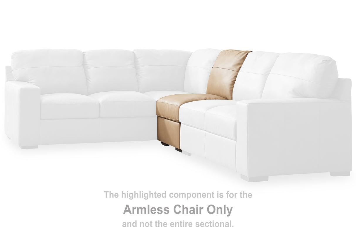 Bandon Toffee Armless Chair from Ashley Furniture - Luna Furniture