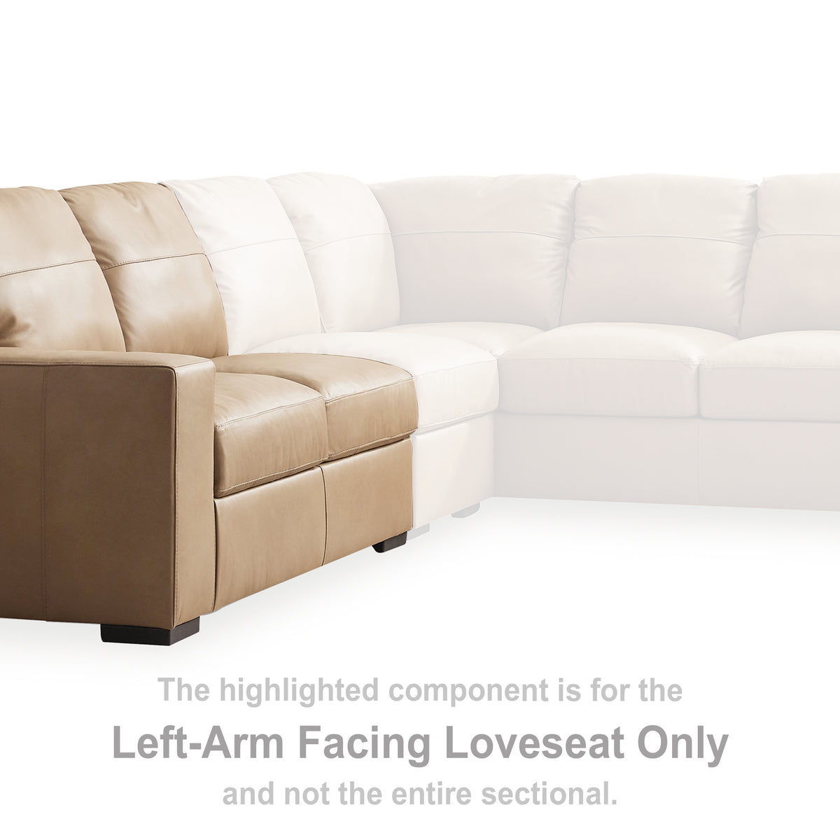 Ashley Bandon Toffee Left-Arm Facing Loveseat - Luna Furniture