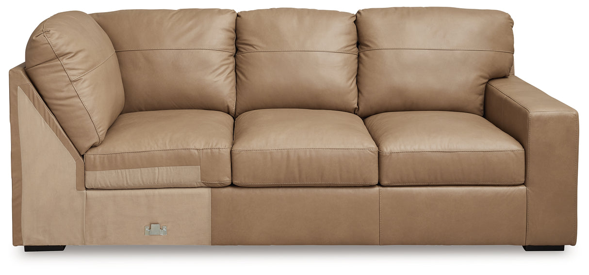 Bandon Toffee Right-Arm Facing Sofa with Corner Wedge from Ashley Furniture - Luna Furniture