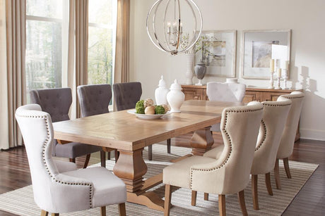 Baney Beige Tufted Upholstered Dining Chair from Coaster - Luna Furniture