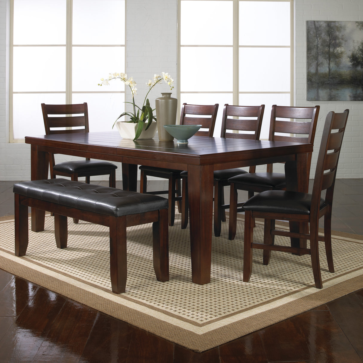 Bardstown Cherry Brown Extendable Dining Table from Crown Mark - Luna Furniture