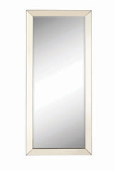Barnett Silver Rectangular Floor Mirror from Coaster - Luna Furniture