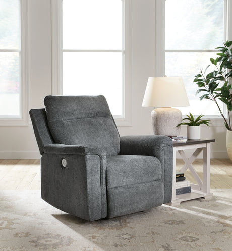 Barnsana Gravel Power Recliner from Ashley - Luna Furniture