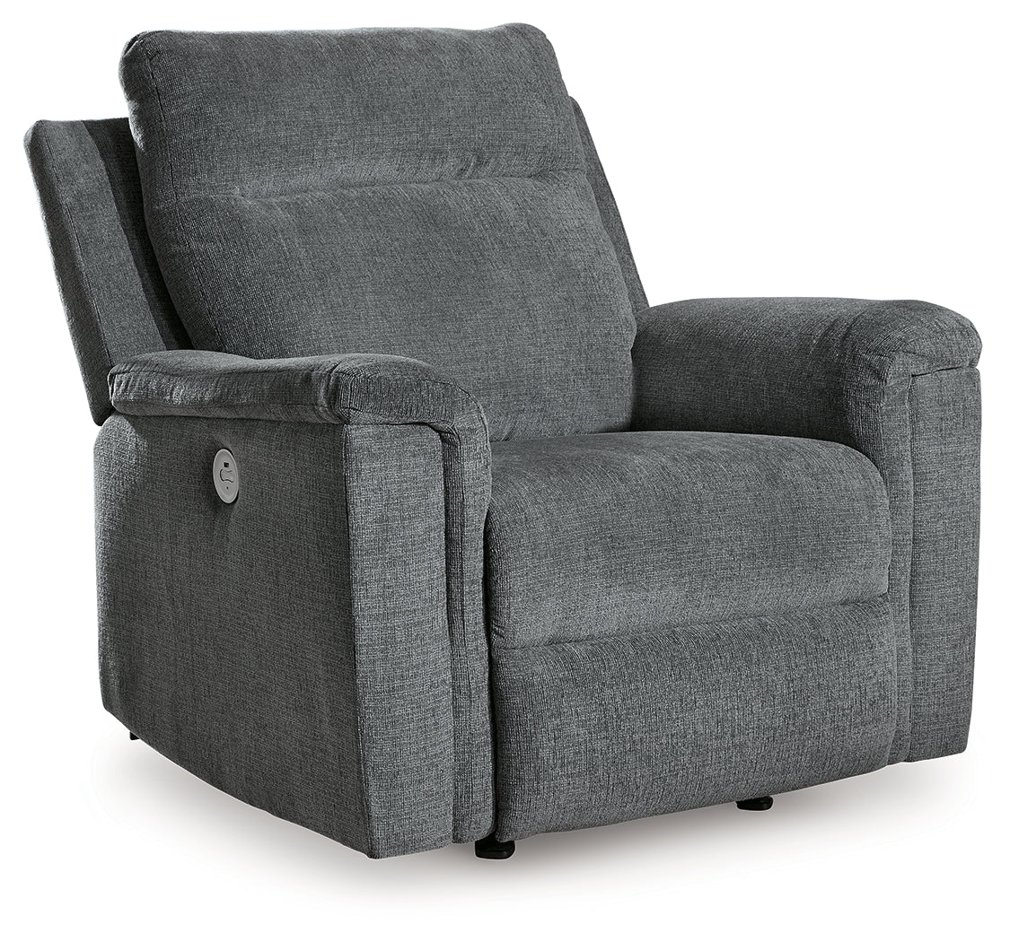 Barnsana Gravel Power Recliner from Ashley - Luna Furniture