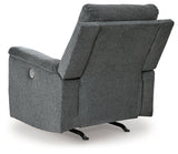 Barnsana Gravel Power Recliner from Ashley - Luna Furniture