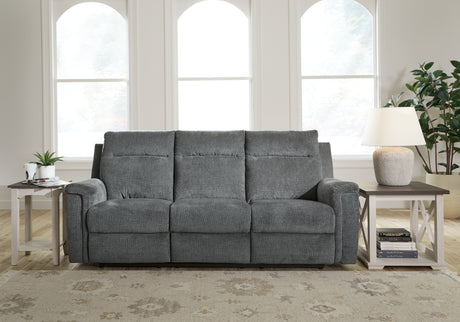 Barnsana Gravel Power Reclining Sofa from Ashley - Luna Furniture