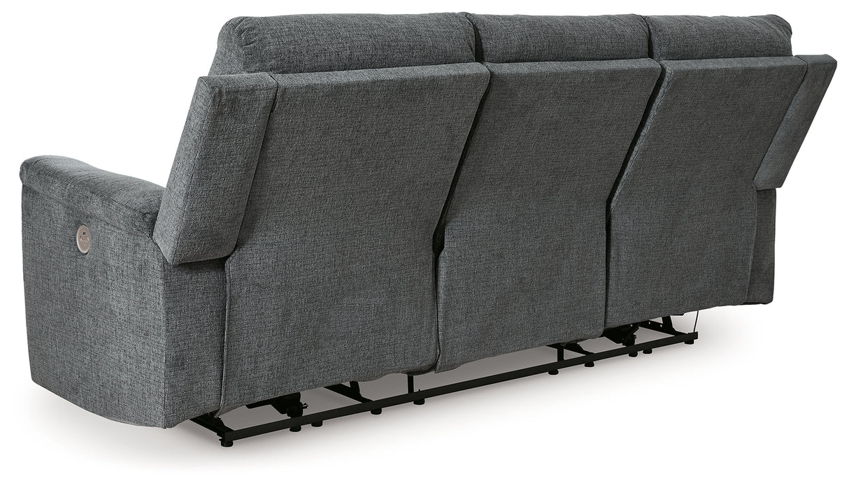 Barnsana Gravel Power Reclining Sofa from Ashley - Luna Furniture