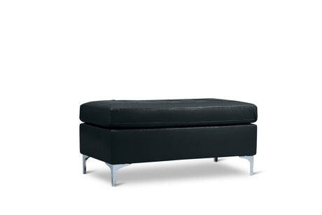 Barrington New Black Ottoman from Homelegance - Luna Furniture