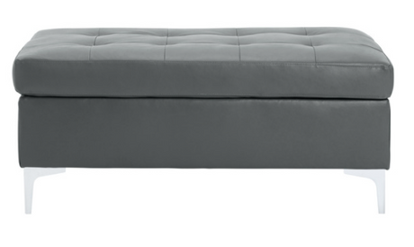 Barrington New Gray Ottoman from Homelegance - Luna Furniture