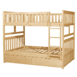 Bartly Pine Full/Full Bunk Bed with Storage Boxes from Homelegance - Luna Furniture