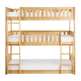 Bartly Pine Triple Bunk Bed from Homelegance - Luna Furniture