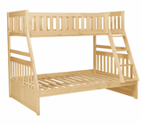 Bartly Pine Twin/Full Bunk Bed with Storage Boxes from Homelegance - Luna Furniture