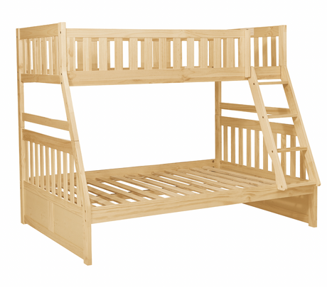 Bartly Pine Twin/Full Bunk Bed with Storage Boxes from Homelegance - Luna Furniture