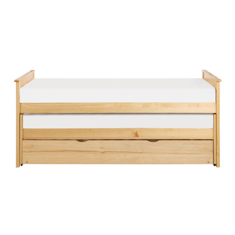 Bartly Pine Twin/Twin Bed with Twin Trundle from Homelegance - Luna Furniture